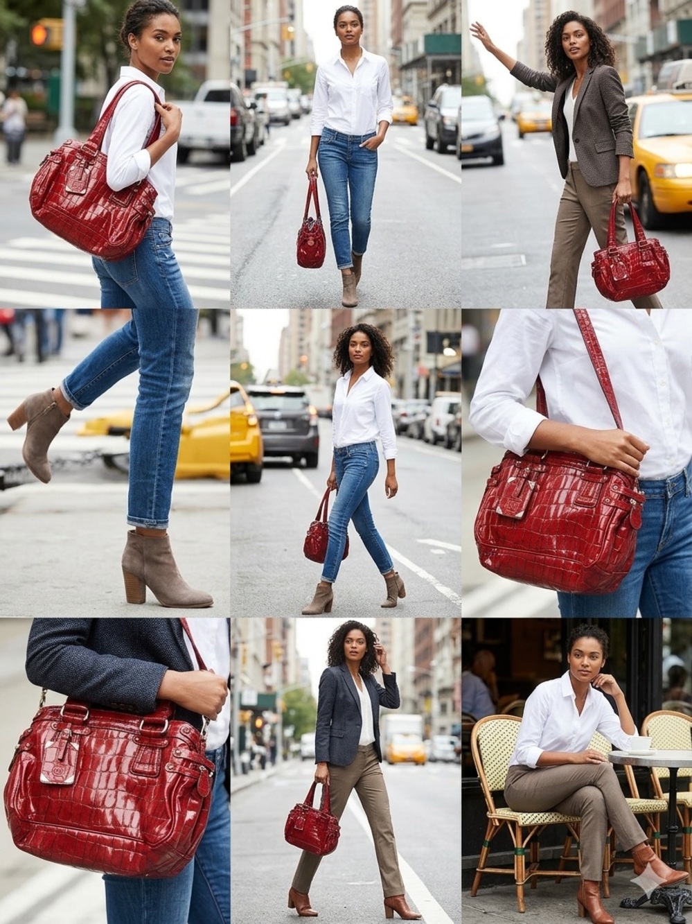 Liz Claiborne Red Faux Croc Leather Purse | Y2K Shoulder Bag | Excellent!